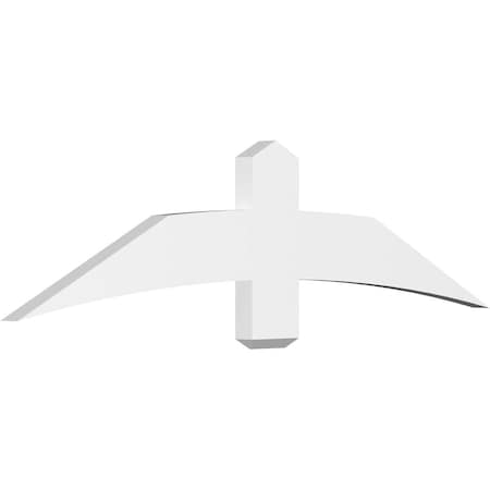 Ekena Millwork Bellingham Architectural Grade PVC Gable Bracket, 60"W x 15"H x 2"D x 6"F, 6/12 Pitch GBP060X15X0206BEL00